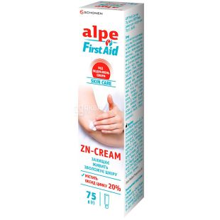 Alpe, 75 г, Крем для тела, Первая помощь, с оксидом цинка