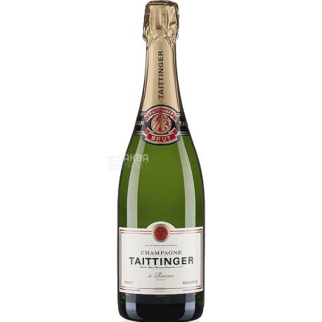 Taittinger, Brut Reserve, 0,75 л, Вино белое игристое, брют