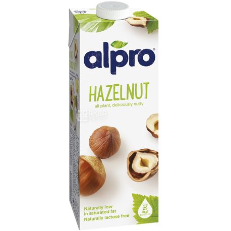 Alpro, Hazelnut Original, 1 л, Рослинний напій Алпро з Лісовим горіхом, 1,6%