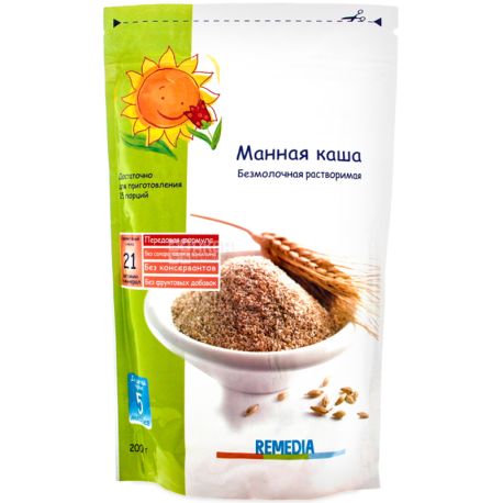 Remedia, 200 g, Dairy-free porridge, semolina, instant, from 5 months