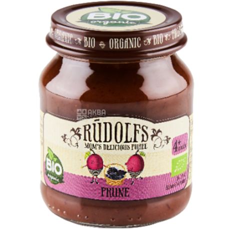 Rudolfs, 120 г, Фруктове пюре, органічне, з 4-х місяців