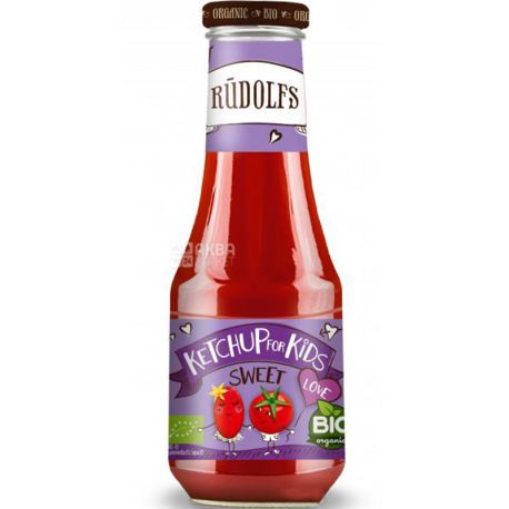 Rudolf, 320 g, Ketchup for children, sweet, organic, tomato, from 3 years old