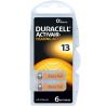 Duracell, Hearing Aid, 6 шт., Батарейки для слухового апарата, розмір 13