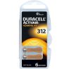 Duracell, Hearing Aid, 6 шт., Батарейки для слухового апарата, розмір 312