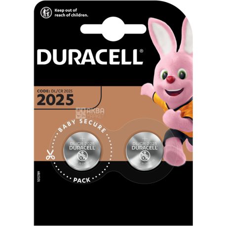 Duracell, Specialty DL2025, 2 шт., Батарейка літієва, типу таблетка