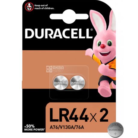 Duracell, Specialty LR44, 2 шт., Батарейка лужна, типу таблетка, 1.5V