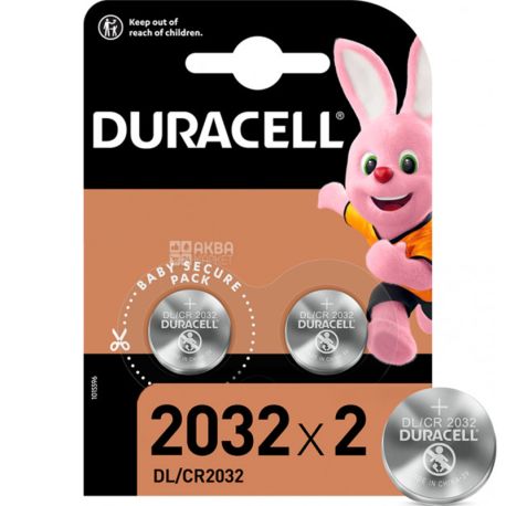 Duracell, Specialty DL2032, 2 шт., Батарейка літієва, типу таблетка, 3V