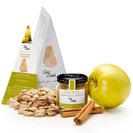 Can Bech, 110 g, Sweet cheese sauce with caramelized Golden apples, cinnamon and pistachios