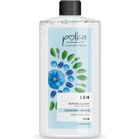 Polka Micellar Water, 400 мл, Міцелярна вода з льоном, Очищення і заспокоєння