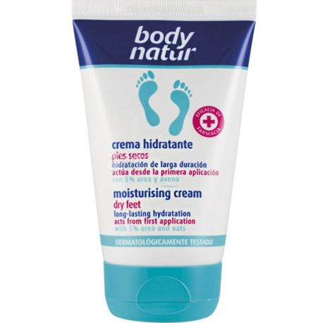Body Natur Moisturising Cream, 100 мл, Зволожуючий крем для сухої шкіри стоп