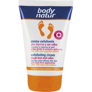 Body Natur Exfoliating Cream, 100 мл, Отшелушивающий крем для ног против натоптышей и мозолей
