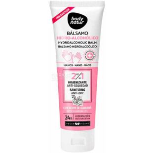 Body Natur Hydroalcoholic Balm Guarana Oil, 100 мл, Антисептический крем-бальзам для рук с маслом гуараны