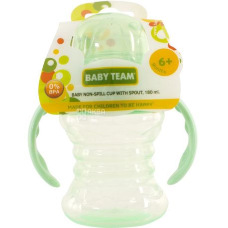 Baby Team, 180 ml, Drinker with spout and handles