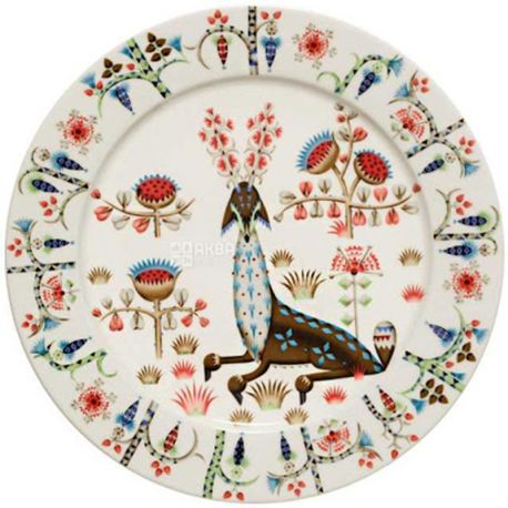 Iittala, Taika Siimes, Тарелка из каменной керамики, с принтом, 27 см