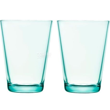 Iittala, Kartio, 2 шт., Стакан стеклянный, бирюзовый, 400 мл