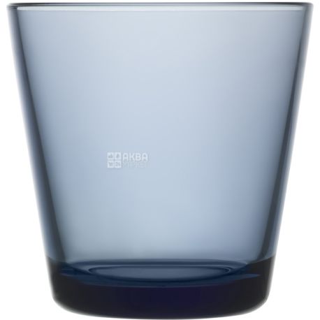 Iittala, Kartio, 2 шт., Стакан скляний, синьо-сірий, 210 мл