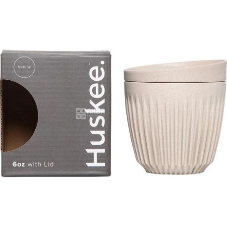 Huskee Cup, 177 мл, Кружка кофейная, многоразовая, с крышкой, песочного цвета