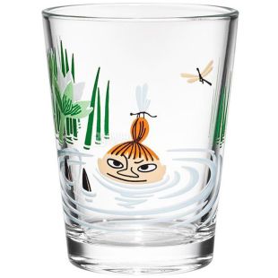 Arabia, Moomin, 220 мл, Стакан стеклянный, с рисунком Маленькая Мю
