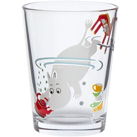 Arabia, Moomin, 220 мл, Стакан скляний, з малюнком Мумі-Троль