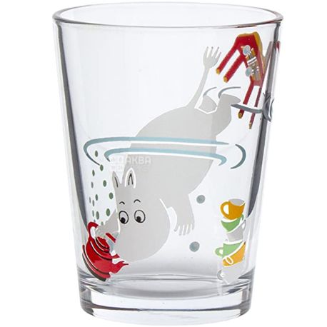 Arabia, Moomin, 220 мл, Стакан стеклянный, с рисунком Муми-Троль