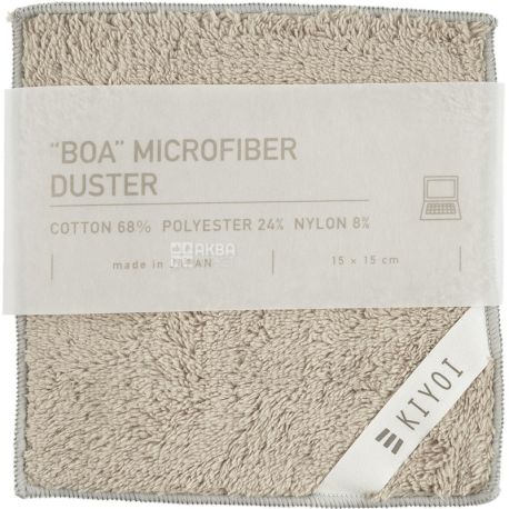 Harada Textile, Салфетка для электроприборов из микрофибры, серая, 15х15см