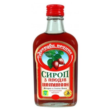 Здорова родина, Сироп из плодов шиповника, 0,25 л, стекло