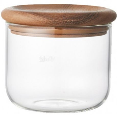 Kinto, Baum Neu, 450 ml, Storage Jar, Glass, with Wooden Lid