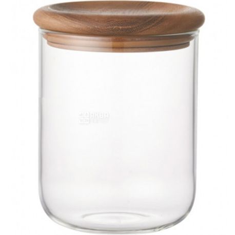 Kinto, Baum Neu, 800 ml, Storage Jar, Glass, with Wooden Lid