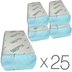 Кохавинка, Упаковка 25 шт. х 200 аркушів, Паперові рушники, Z-складання, 1-шарові, зелені, 220х230 мм