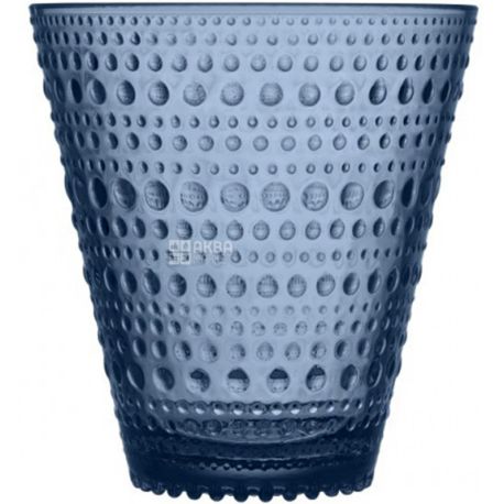 Littala, Kastehelmi, 2 шт., Стакан скляний, синьо-сірий, 300 мл