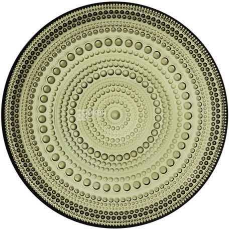Littala, Kastehelmi, 1 шт., Блюдце скляне, темно-зелене, 170 мм