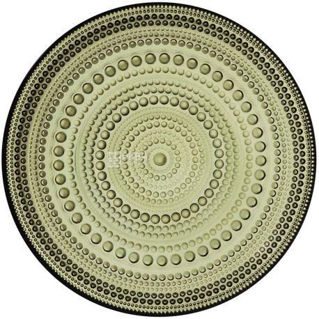 Littala, Kastehelmi, 1 шт., Блюдце стеклянное, темно-зеленое, 170 мм