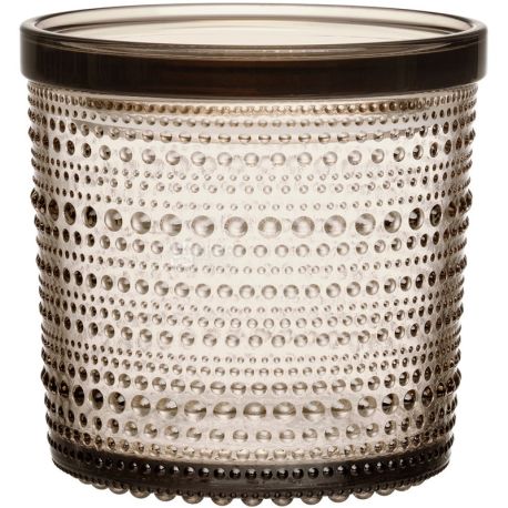 Littala, Kastehelmi, 1шт., Емкость для хранения, стеклянная, коричневая, 11,6х11,4 см