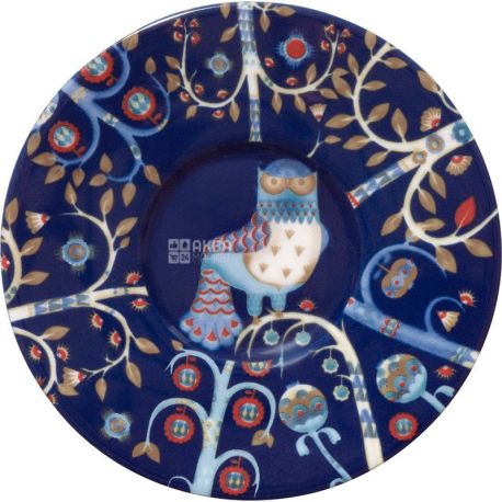 Littala, Taika, 1 шт., Блюдце для эспрессо, синее, с рисунком, 11 см