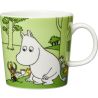 Arabia, Moomin, 1 pc., Moomin-Troll porcelain cup, green, with a picture, 300 ml