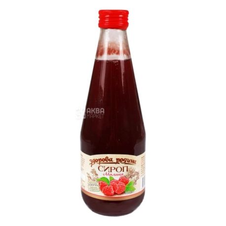 Здорова родина, Cироп Малина, 0,33 л, скло