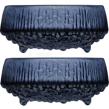 Iittala, Ultima Thule, 2 шт, Блюдо для сервірування, скляне, темно-синє, 11,5 см