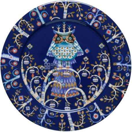 Littala, Taika, Тарелка фарфоровая, синяя, с рисунком, 27 см