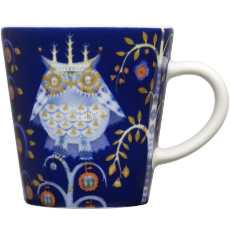 Littala, Taika, 100 мл, Чашка для эспрессо, фарфоровая, синяя, с рисунком