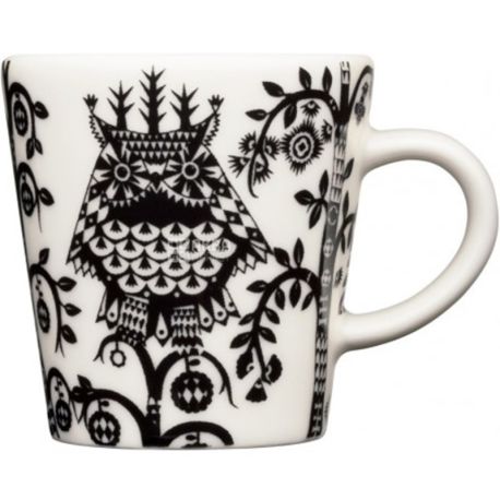 Iittala, Taika, 100 ml, Espresso Cup, Porcelain, White with Black Pattern