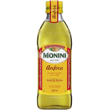 Monini, Anfora olive oil, 500 мл, Олія оливкова, Рафінована, Скло