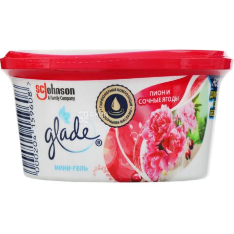 Glade, 70 г, Освежитель воздуха мини-гель, Пион и сочные ягоды