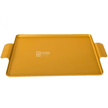 Kaymet, 37 x 27,5 см, Поднос прямоугольный, золотистый
