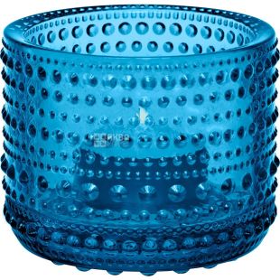 Littala, Kastehelmi, 1 шт., Подсвечник стеклянный, морской бриз, 64 мм 