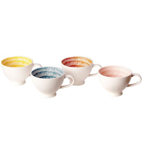 Pols potten, Seeds, 4 pcs., Cups set, porcelain, multicolored