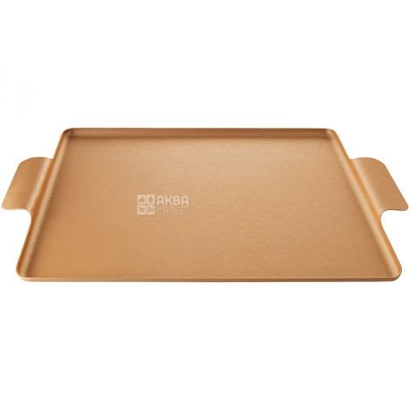 Kaymet, 32 x 25 см, Таця алюмінієва, прямокутна, мідного кольору
