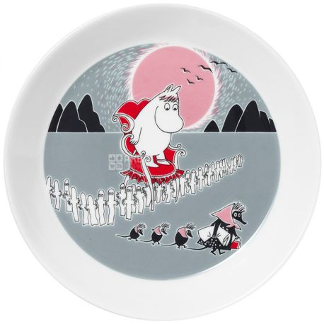 Arabia, Moomin, 1 шт., Тарілка порцелянова Пригода, з малюнком, 19 см