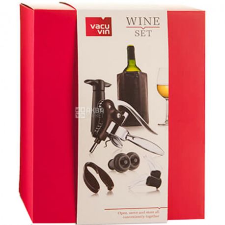 Vacu Vin, Professional, Подарочный набор для вина, штопор, пробка, нож для фольги, помпа