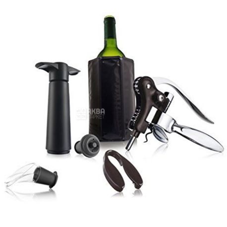 Vacu Vin, Professional, Подарочный набор для вина, штопор, пробка, нож для фольги, помпа