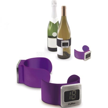 Pulltex, Wine thermometer purple, digital, oval